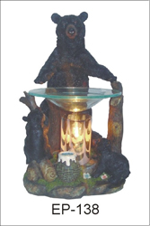 EP-138 GRIZZLY BEARS POLY RESIN OIL BURNER
