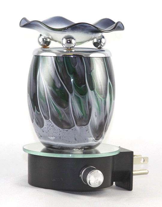 EB-065 Black Tie Dye Oval Wall Burner