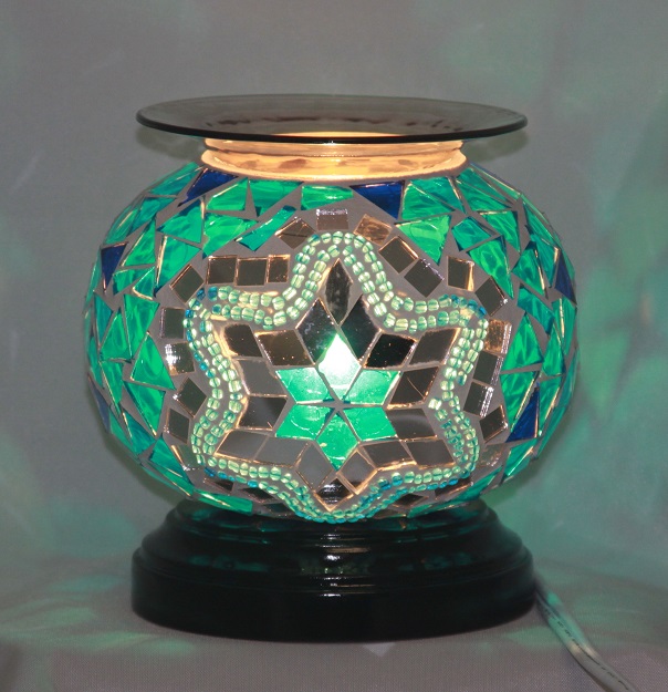 ED-371 Teal Green Mosaic Oil Warmer