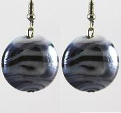 Black Glass Earrings ER110