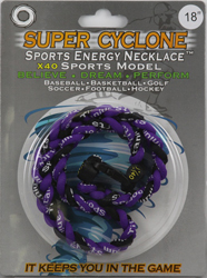 SEN03  PURPLE/BLACK  SPORTS ENERGY NECKLACE