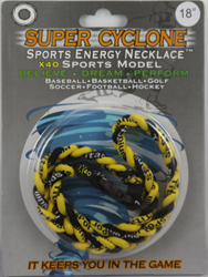 SEN07  YELLOW/BLACK  SPORTS ENERGY NECKLACE